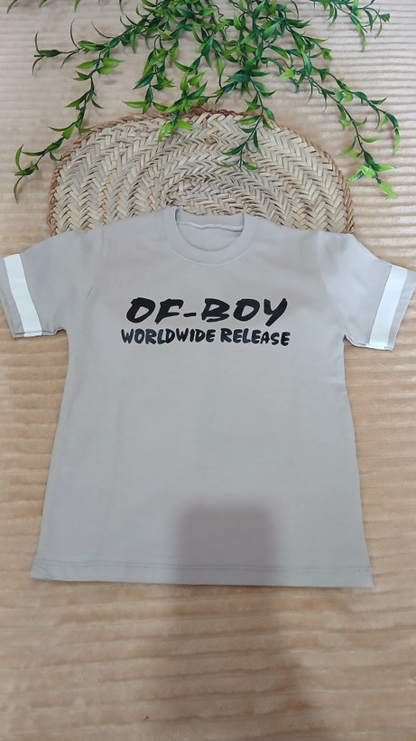 ست تیشرت و شلوارک نخی پسرانه طرح OF BOY | سایز ۴۵ | تخفیف ویژه به قیمت خرید
