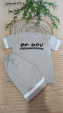 ست تیشرت و شلوارک نخی پسرانه طرح OF BOY | سایز ۴۵ | تخفیف ویژه به قیمت خرید