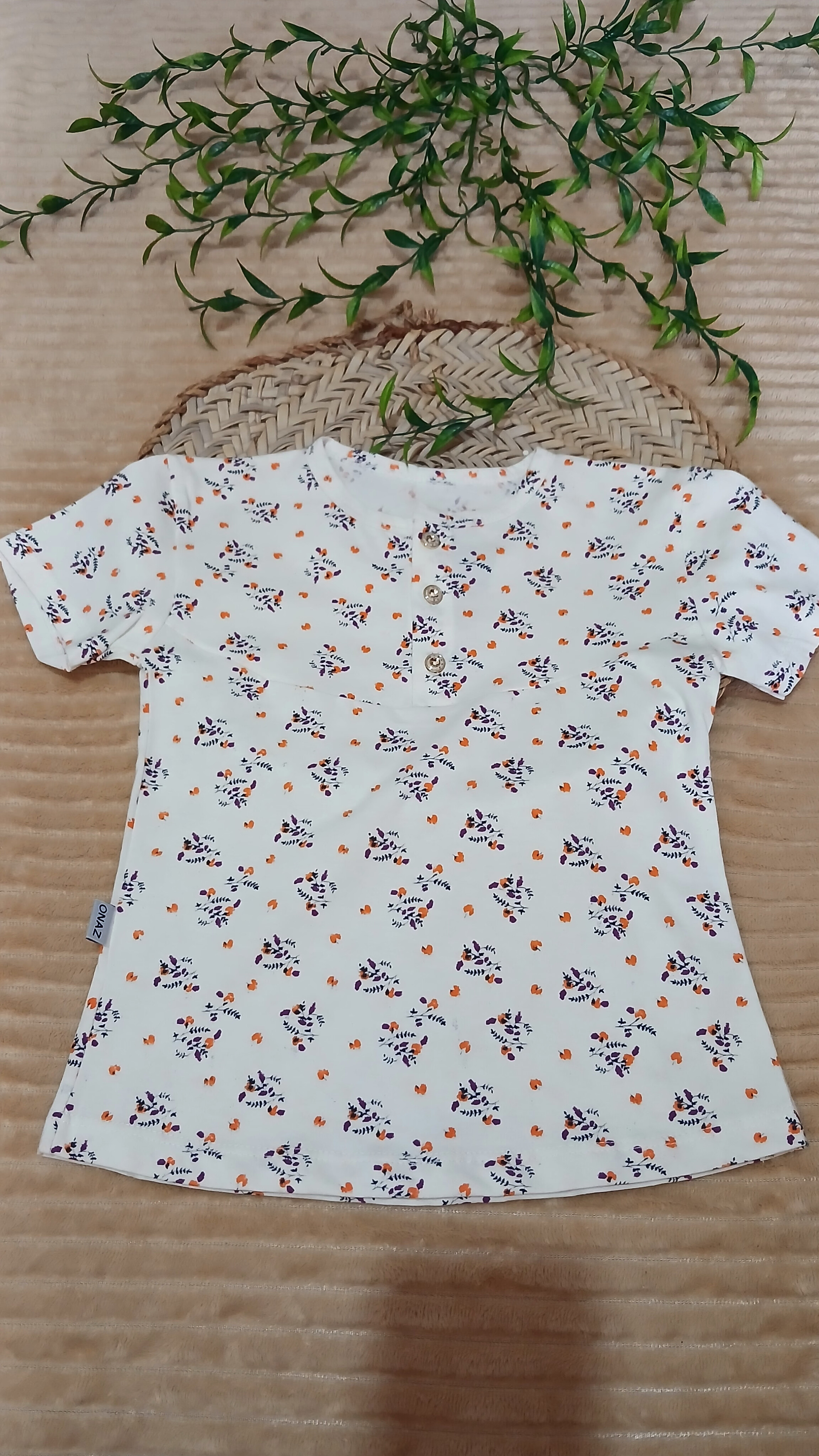 ست راحتی نخ پنبه دخترانه طرح گل گلی کلاسیک و گوگولی از سایز 35 تا 60