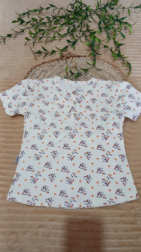 ست راحتی نخ پنبه دخترانه طرح گل گلی کلاسیک و گوگولی از سایز 35 تا 60